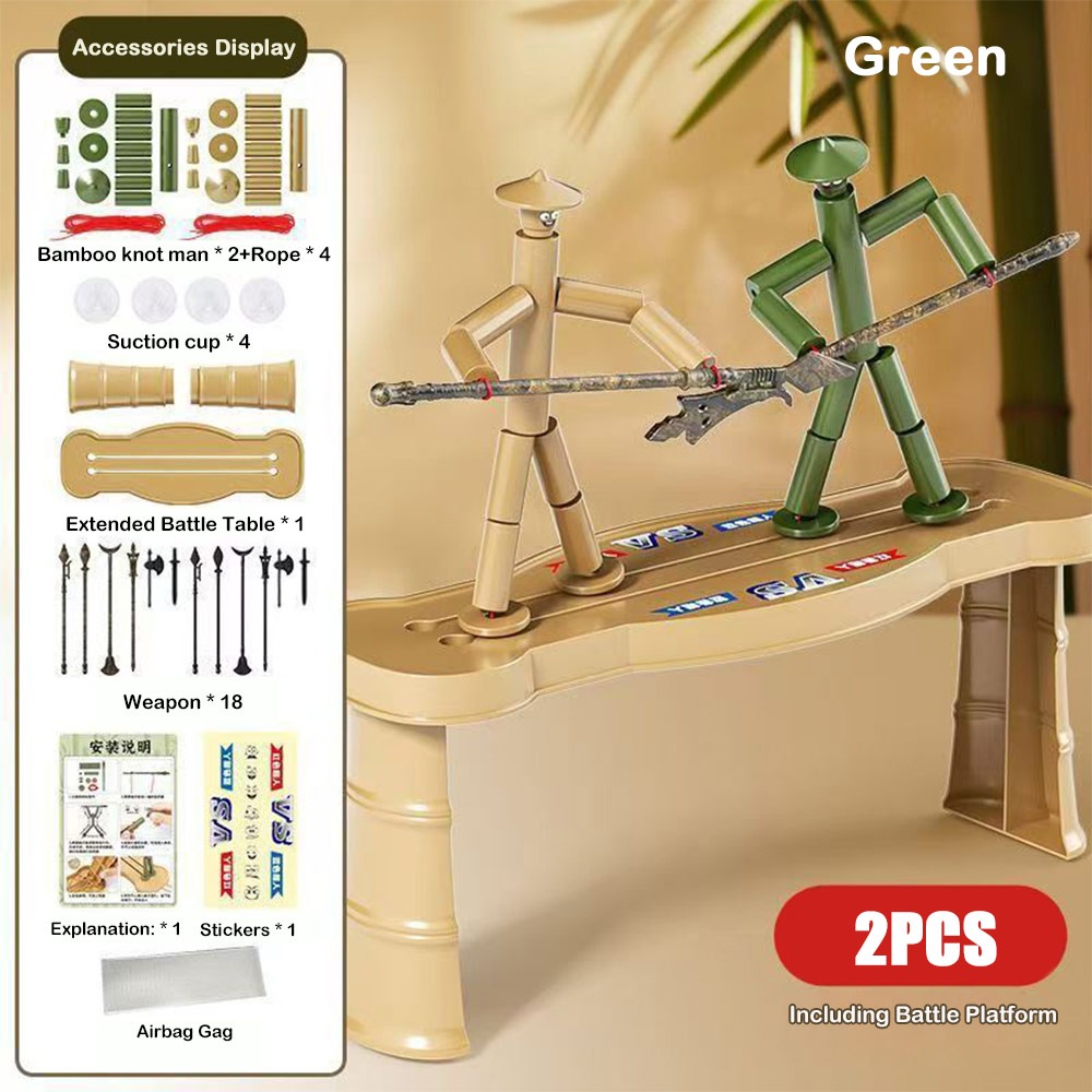 Board Game Diy - Two-player Battle Bamboo Man Battle Toy