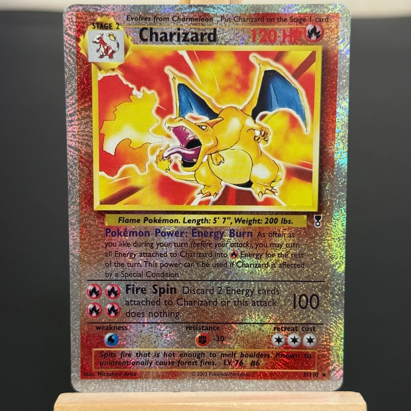Board Game Diy - TCG English Charizard Collection Card 2002