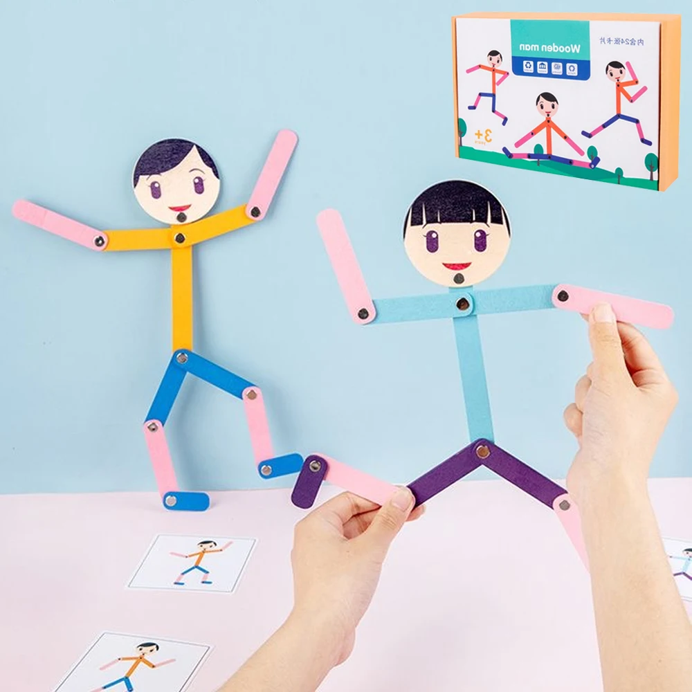 Board Game Diy - Sport Wooden Man Material DIY Puzzle