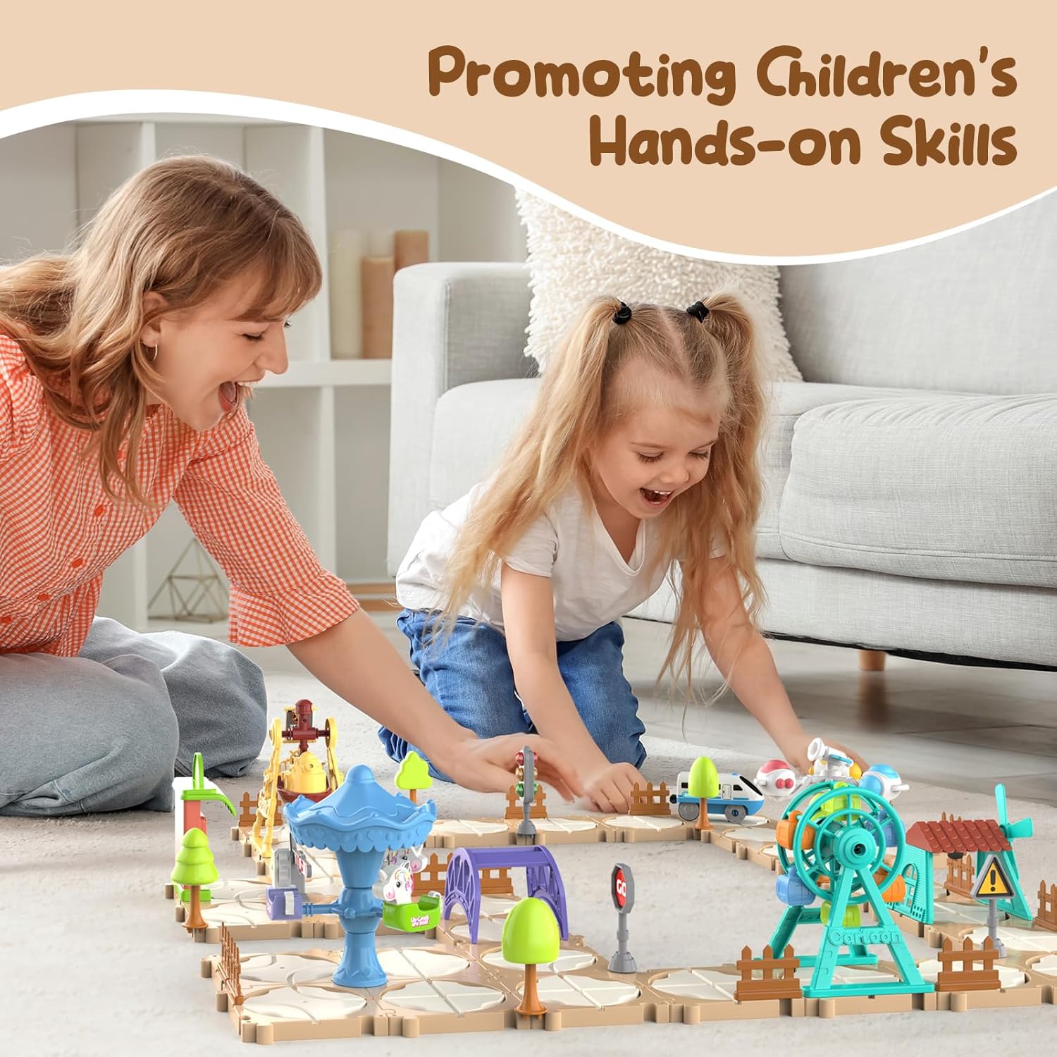 DIY Puzzle Track Car Set Assem - Board Game Diy ulasan dan harga
