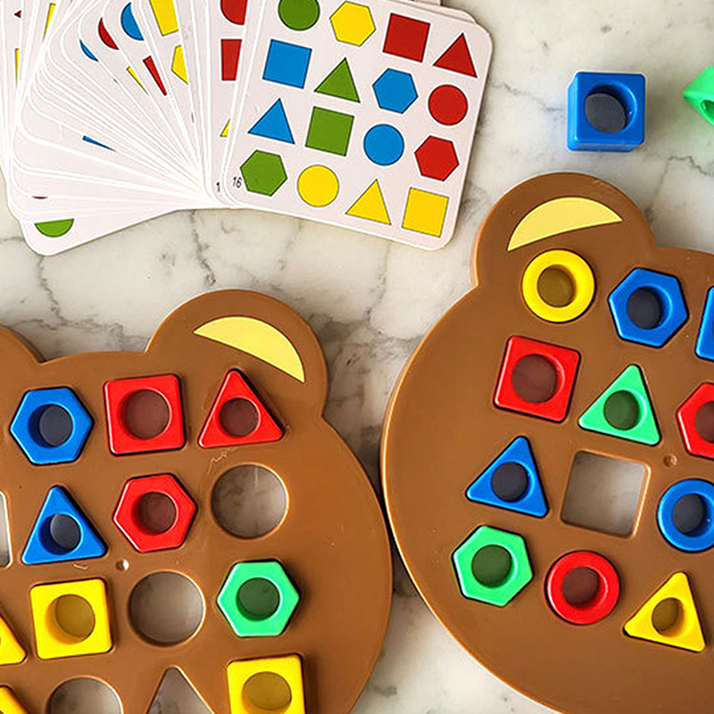 Children Puzzles Geometric Sha - Board Game Quick ulasan dan harga