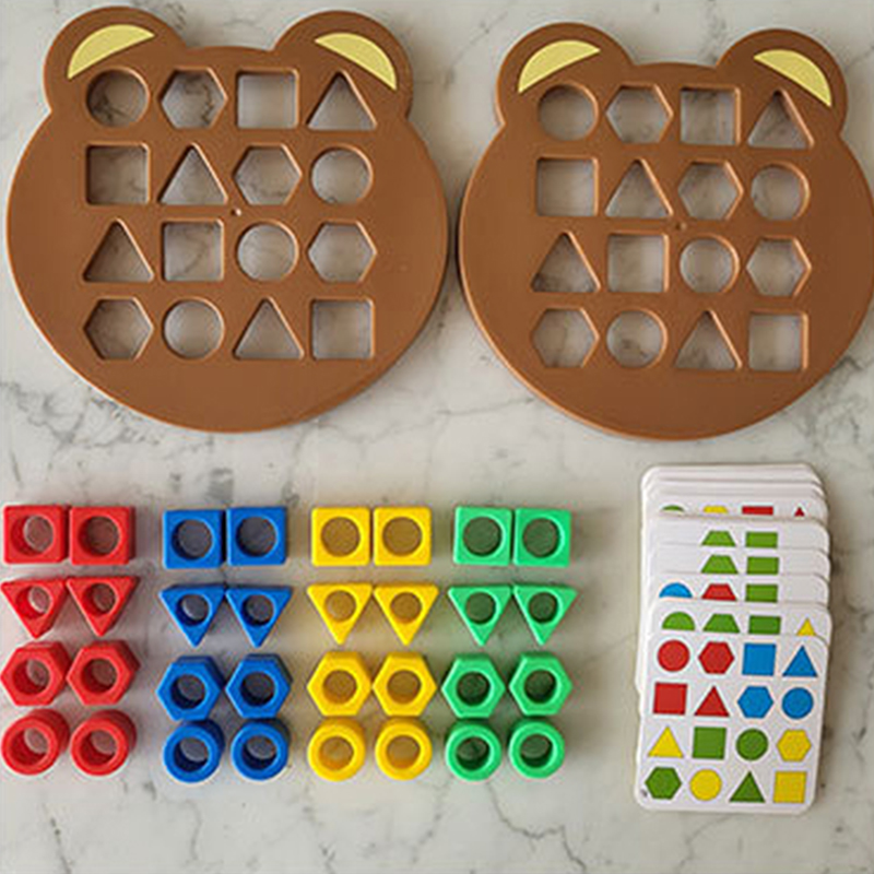 Children Puzzles Geometric Sha - Board Game Quick ulasan dan harga