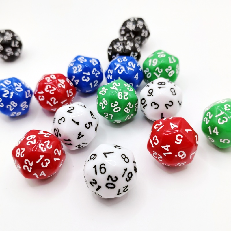 5pcs Cube 30 Sides D30 dungeon - Board Game Yahtzee ulasan dan harga