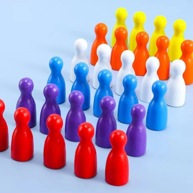 100 Pcs Colorful Wooden Chess  - Board Game Impostor ulasan dan harga