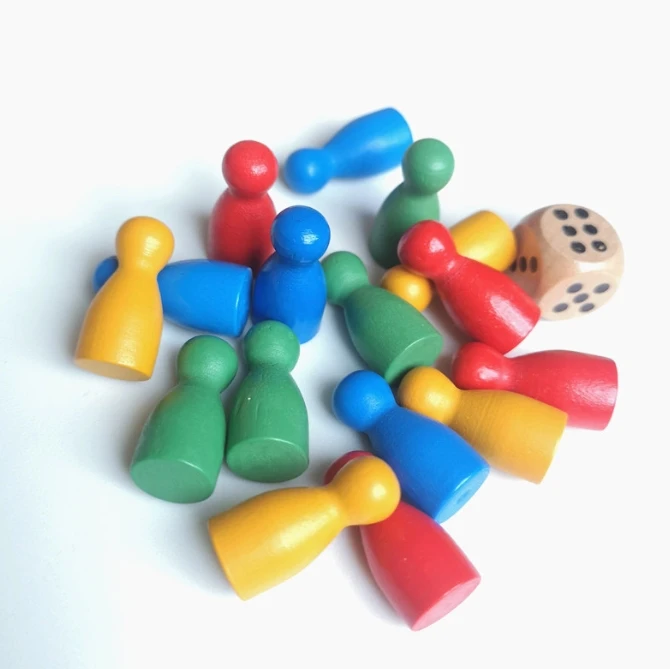 100 Pcs Colorful Wooden Chess  - Board Game Impostor ulasan dan harga