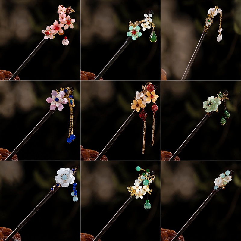 1Pc Wooden Hairpin Headdress f - Board Game Go ulasan dan harga