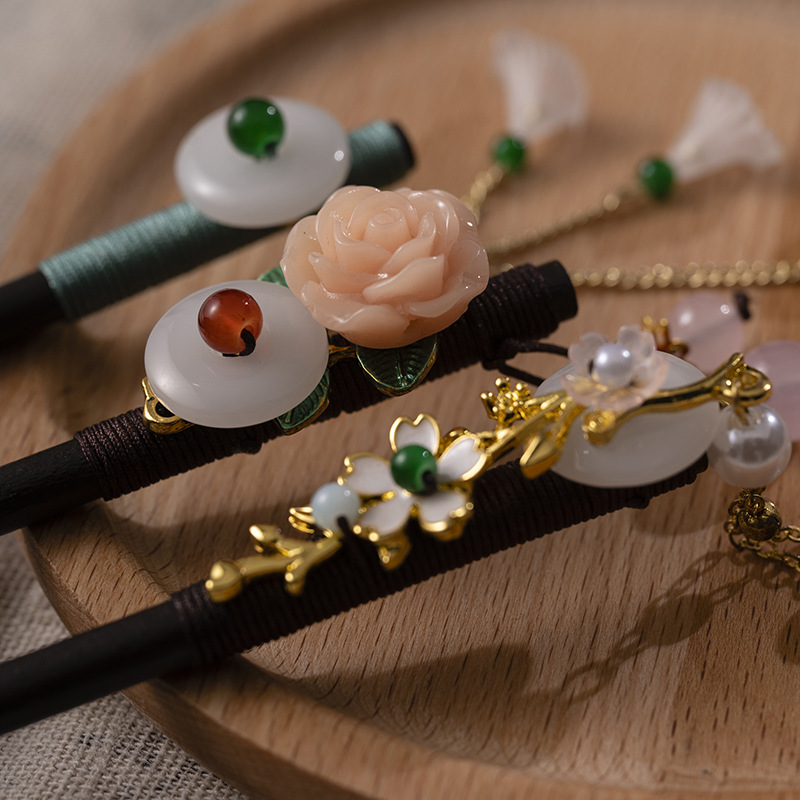 1Pc Wooden Hairpin Headdress f - Board Game Go ulasan dan harga