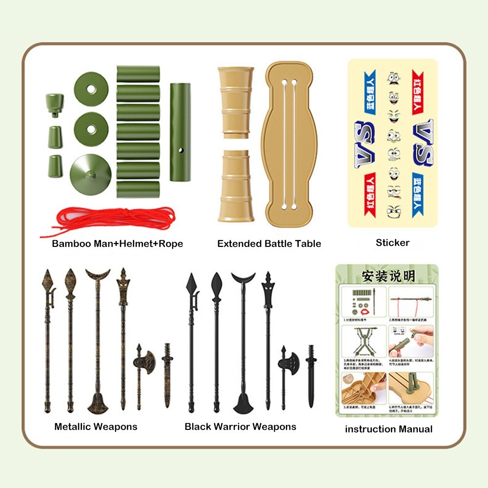 Two-player Battle Bamboo Man B - Board Game Diy ulasan dan harga