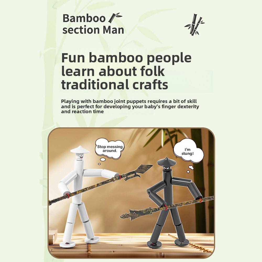 Two-player Battle Bamboo Man B - Board Game Diy ulasan dan harga