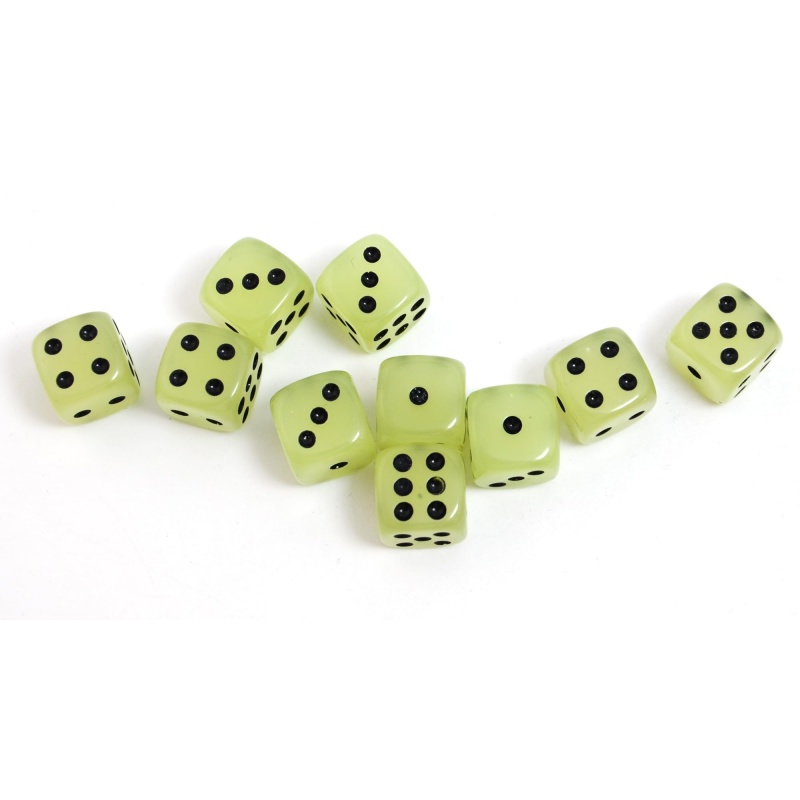 10-Pack  D6 6 Faces Dice Glow  - Board Game Yahtzee ulasan dan harga