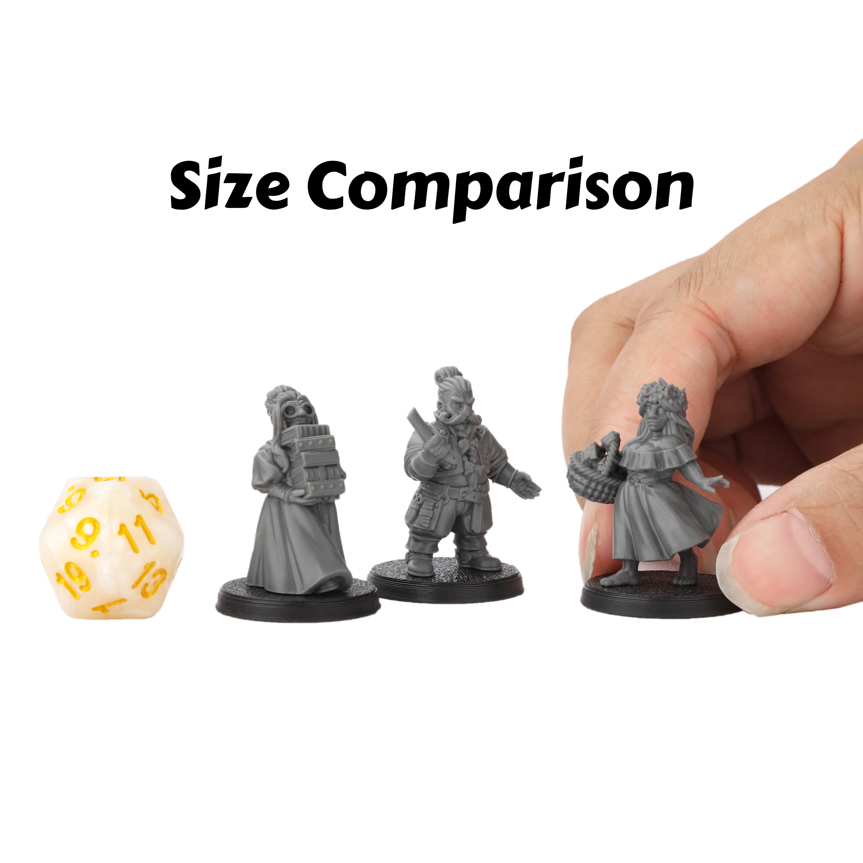 3Pcs RPG Dwarves Citizen Minia - Miniature Terrain Set ulasan dan harga