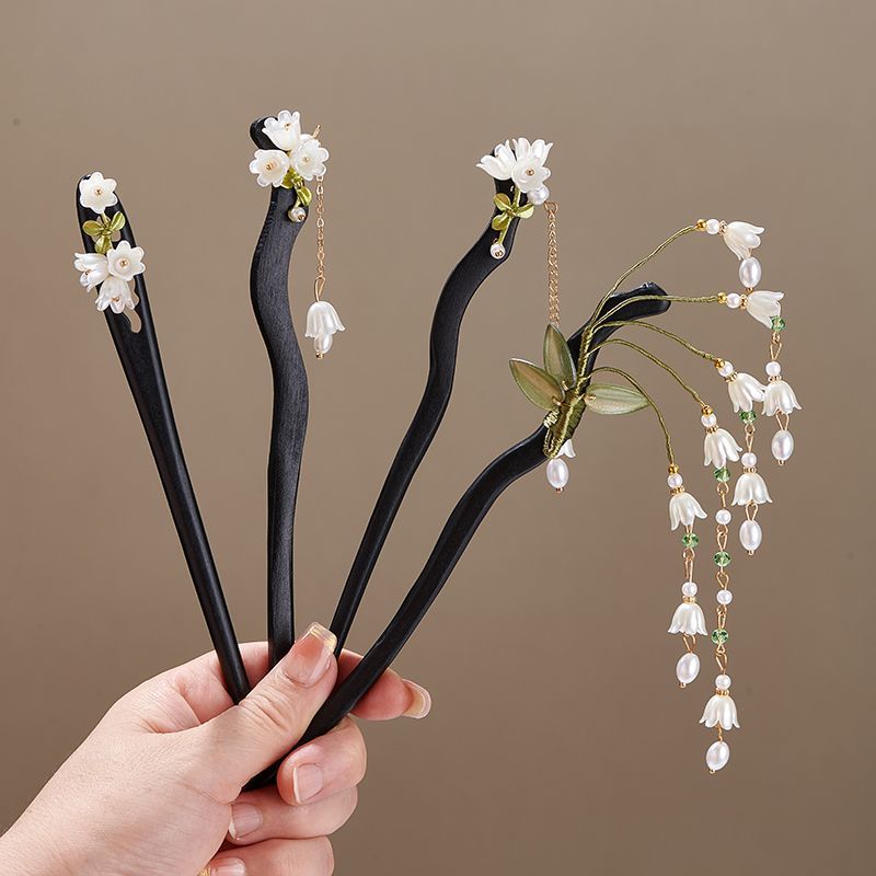 Wooden Flower Hairpin Vintage  - Board Game Go ulasan dan harga