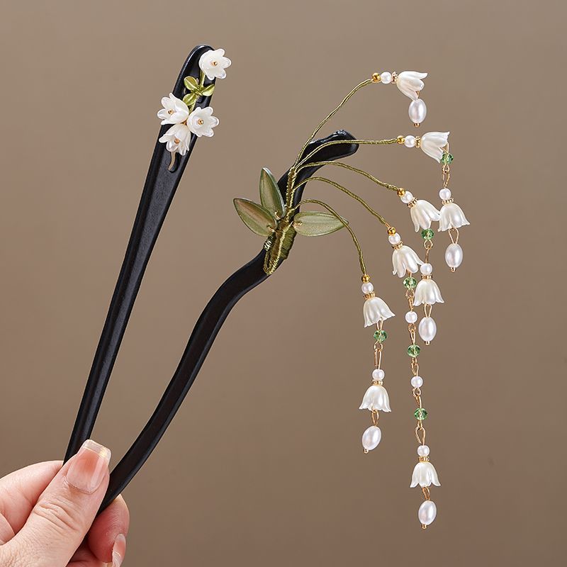 Wooden Flower Hairpin Vintage  - Board Game Go ulasan dan harga