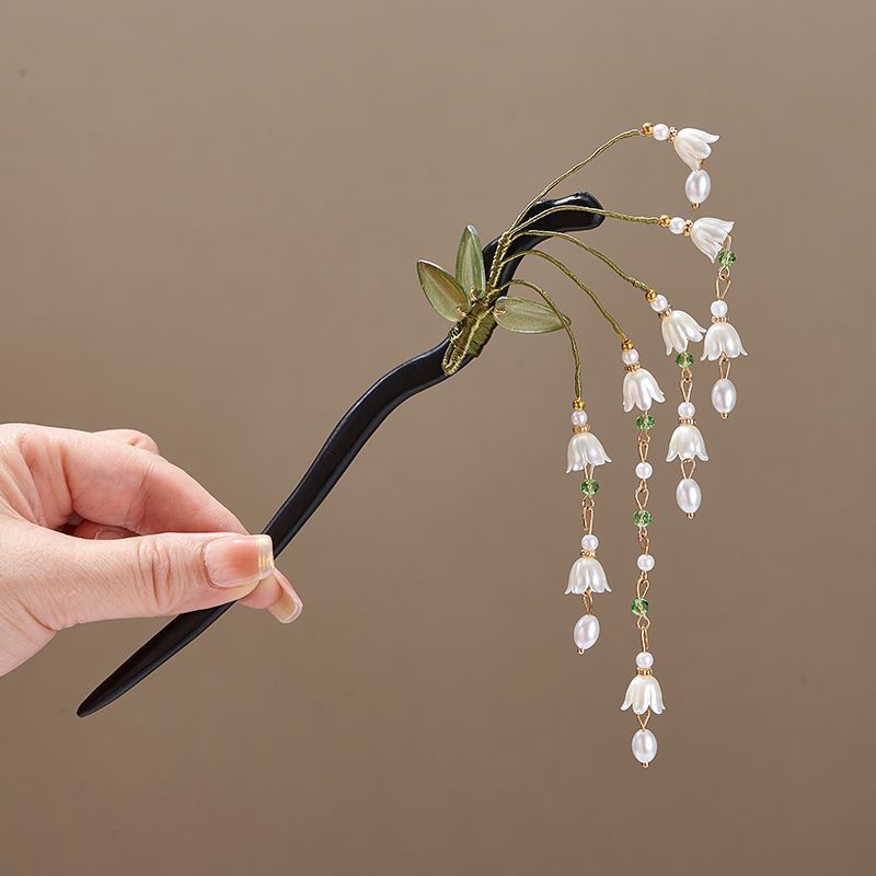 Wooden Flower Hairpin Vintage  - Board Game Go ulasan dan harga