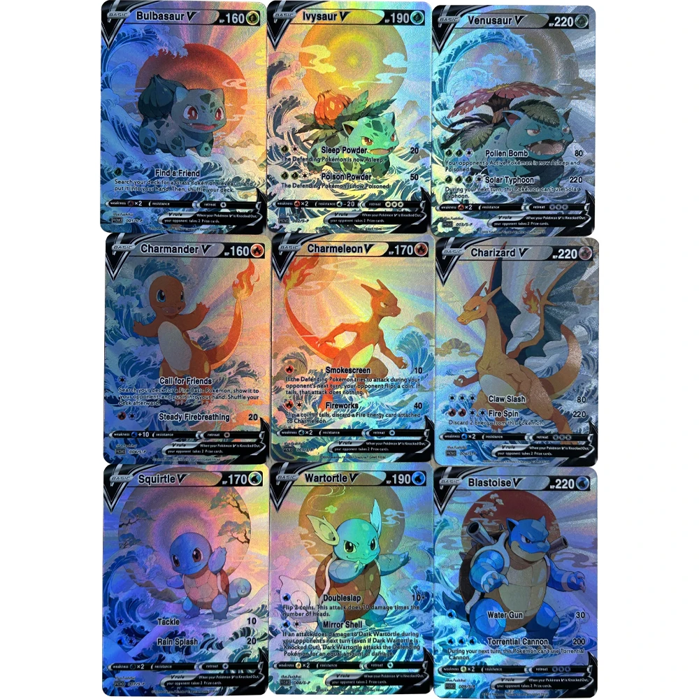 9Pcs/set DIY Anime PTCG Collec - Board Game Diy ulasan dan harga