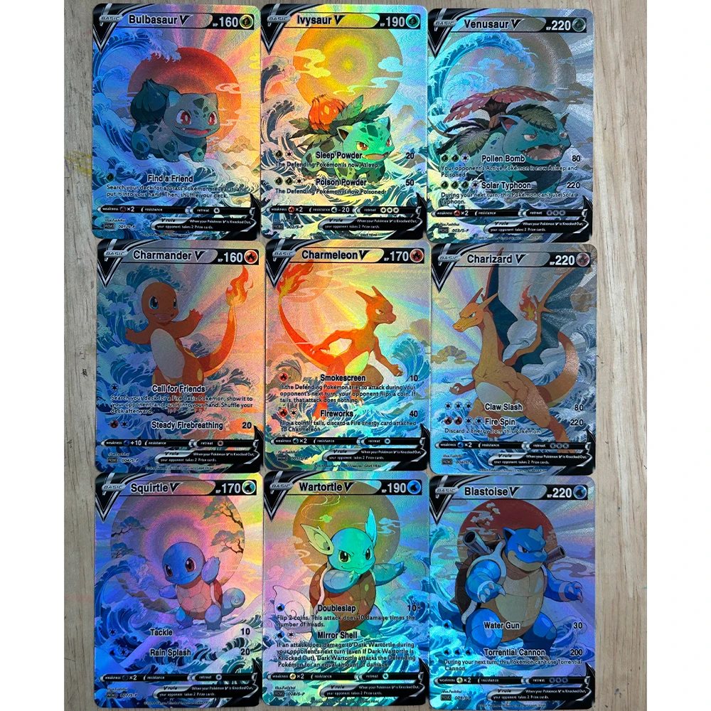9Pcs/set DIY Anime PTCG Collec - Board Game Diy ulasan dan harga