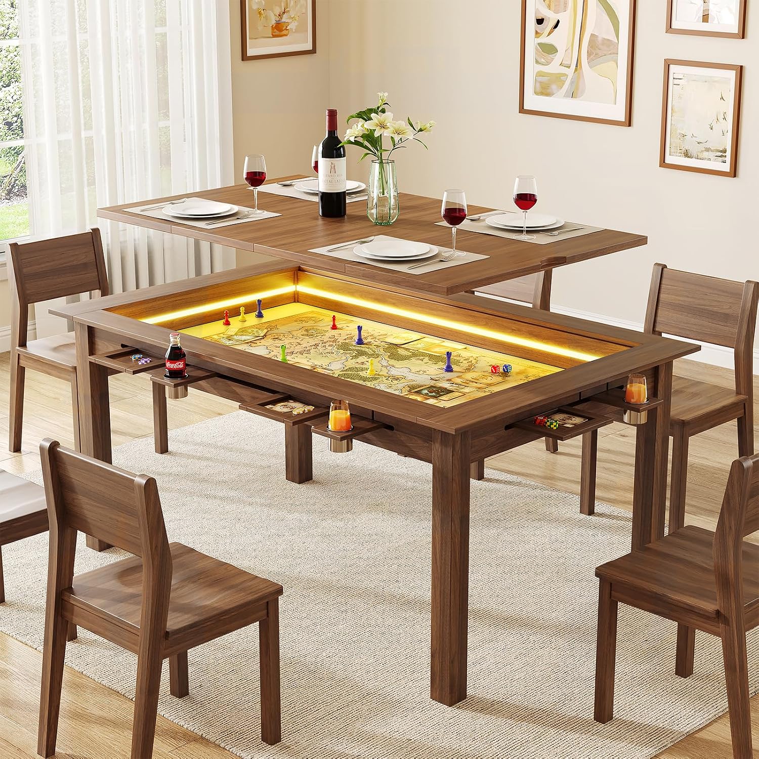 Walnut Board Game Table RGB LE - Board Game Yahtzee ulasan dan harga
