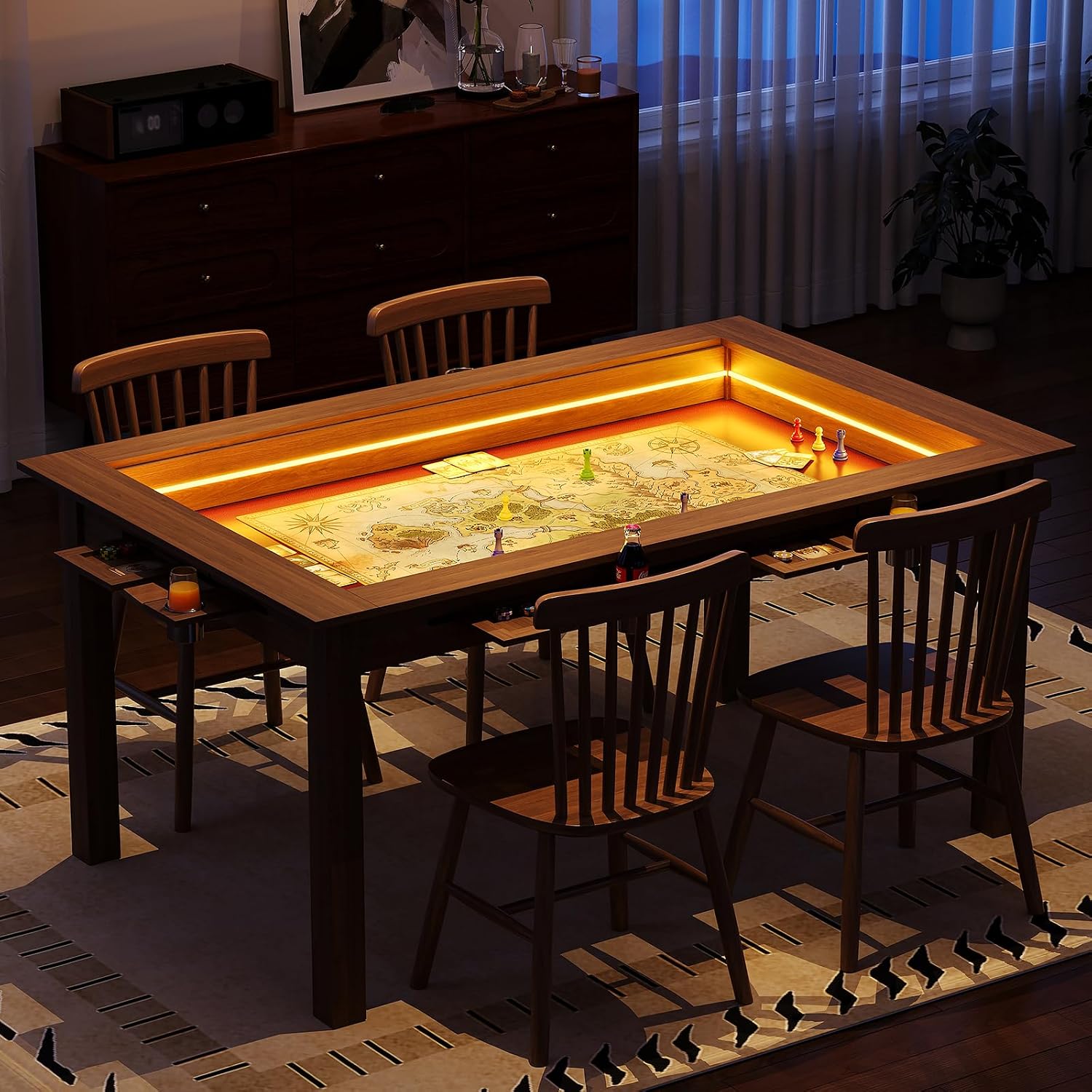 Walnut Board Game Table RGB LE - Board Game Yahtzee ulasan dan harga