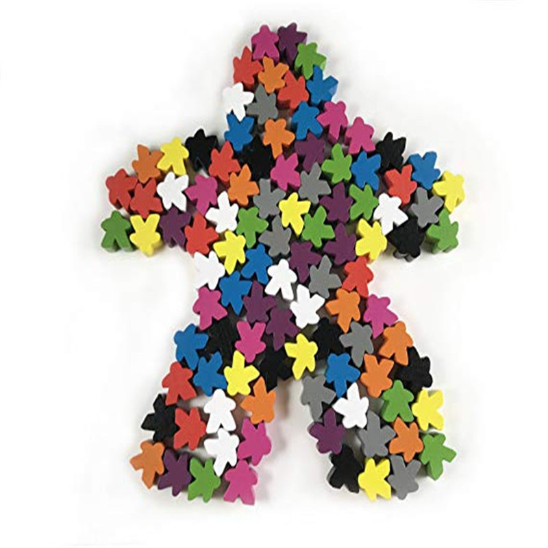 14PCS Wooden Humanoid Meeples  - Board Game Multiplayer ulasan dan harga