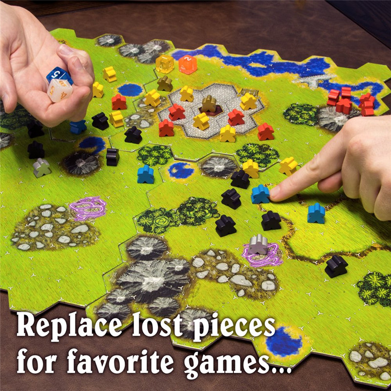 14PCS Wooden Humanoid Meeples  - Board Game Multiplayer ulasan dan harga