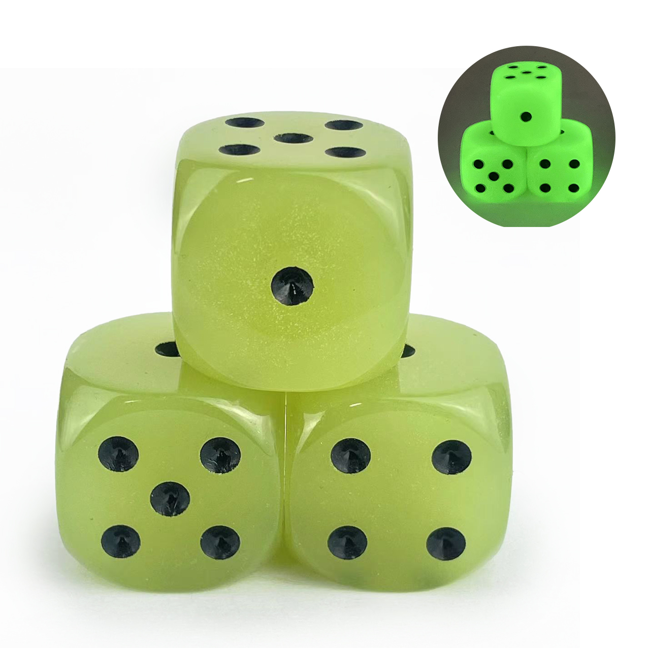 3-Pack 30mm D6  Glow in The Da - Board Game Yahtzee ulasan dan harga