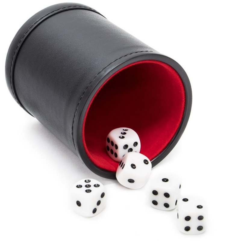 Leather Dice Cup Silent  Shaki - Board Game Yahtzee ulasan dan harga
